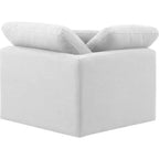 Chaise d'angle en tissu texturé lin