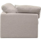 Chaise d'angle en tissu texturé lin