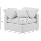 Chaise d'angle en tissu texturé lin