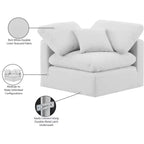 Chaise d'angle en tissu texturé lin