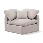 Meridian Furniture Indulge Linen Textured Fabric Corner Chair