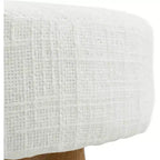 Tabouret de comptoir en tissu bouclé crème