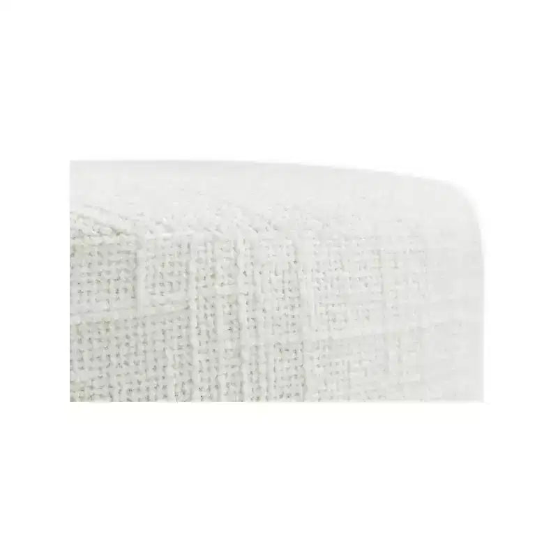 Tabouret de comptoir en tissu bouclé crème