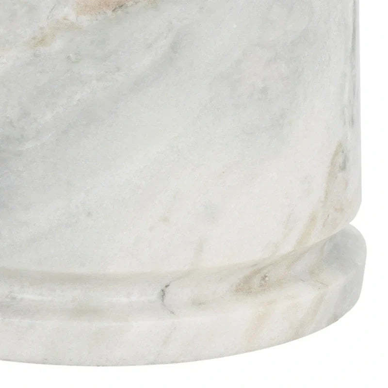Table d'appoint ronde haute en marbre SAFAVIEH Couture Ghicu - 56 cm L x 53 cm P x 61 cm H - 21Wx21Dx24H