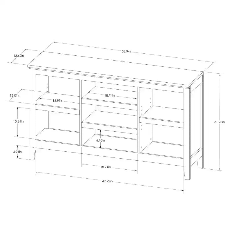 Étagère horizontale de 81 cm avec tablettes réglables