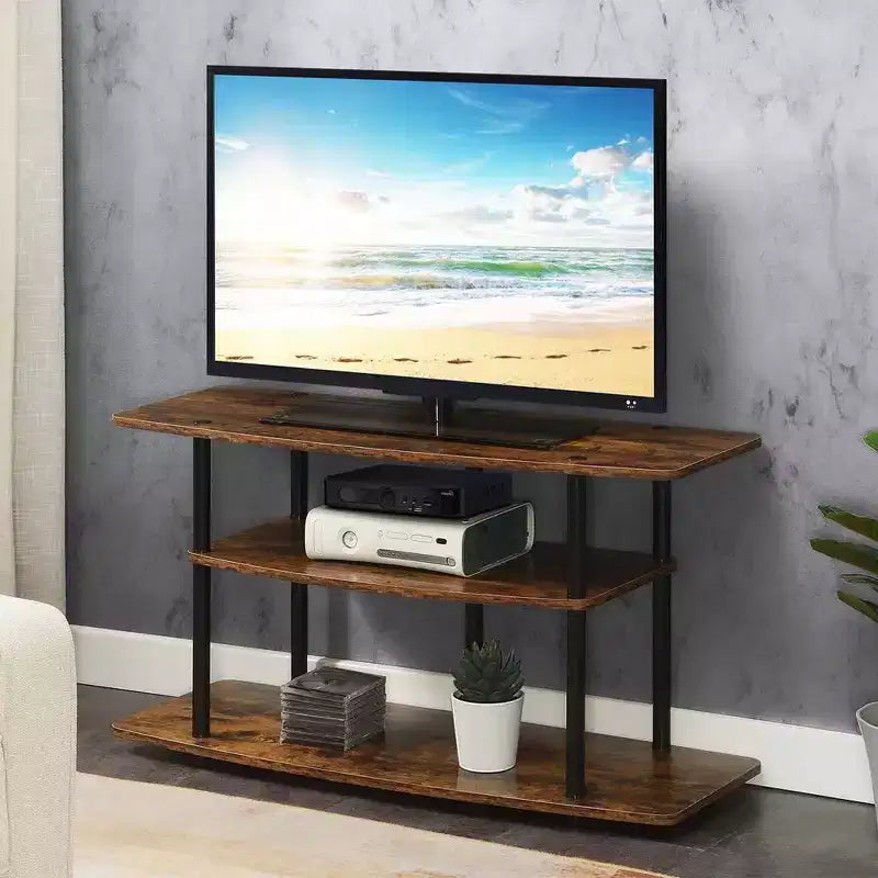 Meuble TV large à 3 niveaux pour téléviseurs jusqu'à 43 pouces