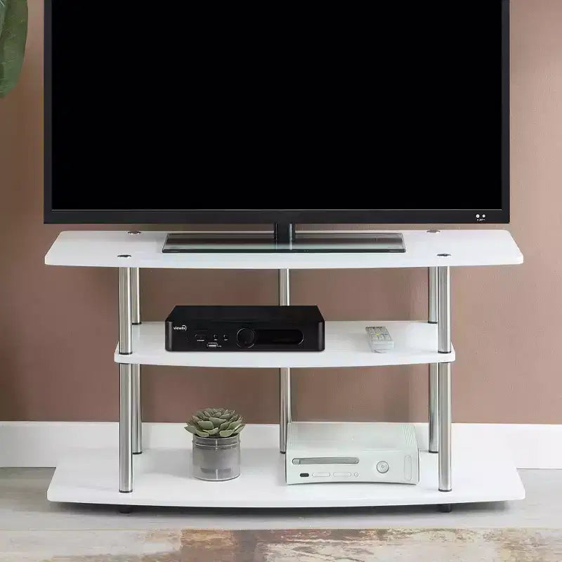 Meuble TV large à 3 niveaux pour téléviseurs jusqu'à 43 pouces