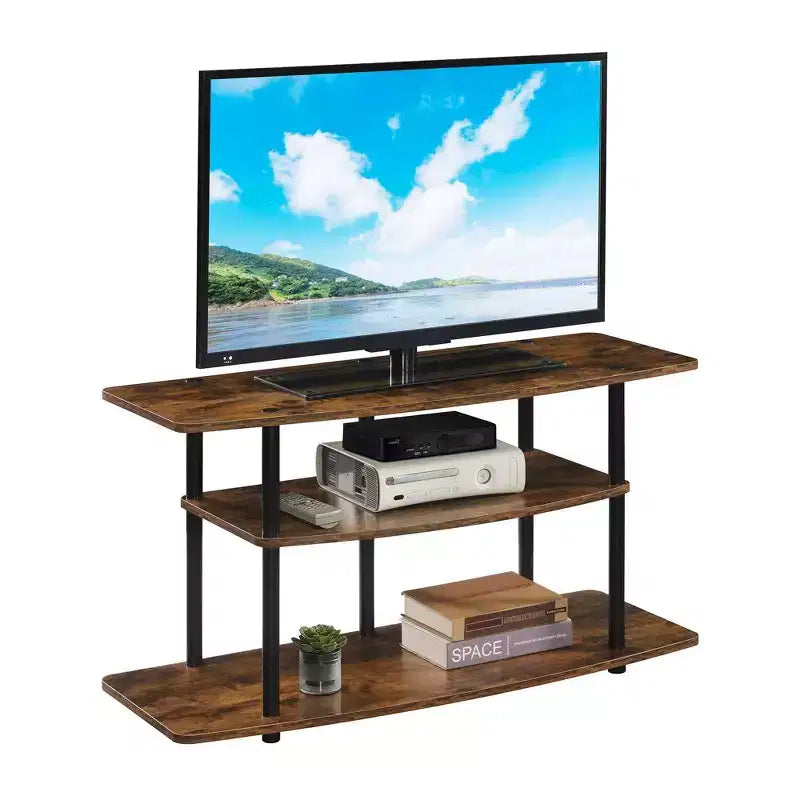 Meuble TV large à 3 niveaux pour téléviseurs jusqu'à 43 pouces