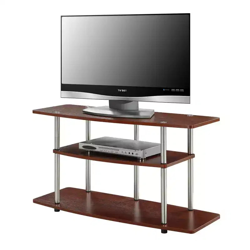 Meuble TV large à 3 niveaux pour téléviseurs jusqu'à 43 pouces