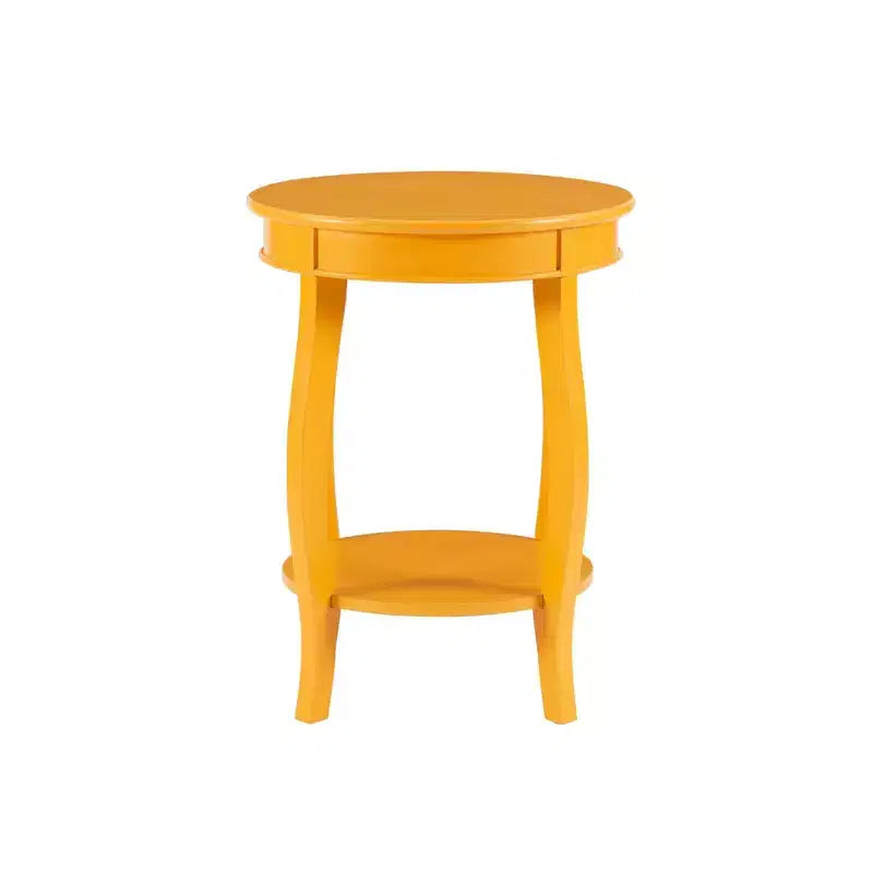 Table d'appoint ronde avec étagère