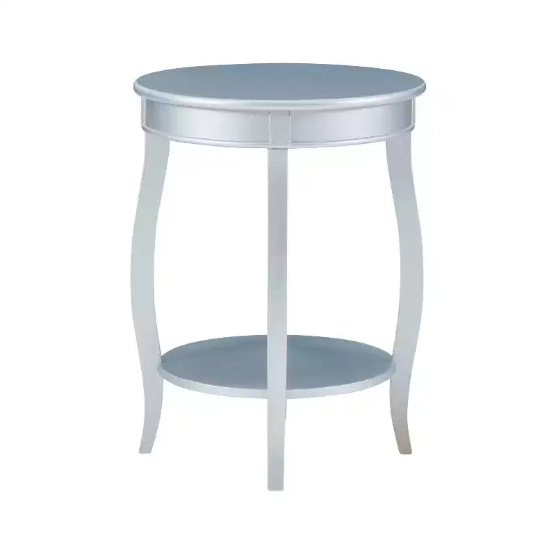Table d'appoint ronde avec étagère