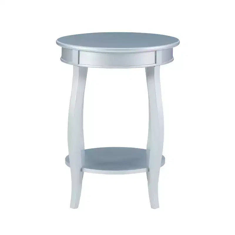 Table d'appoint ronde avec étagère
