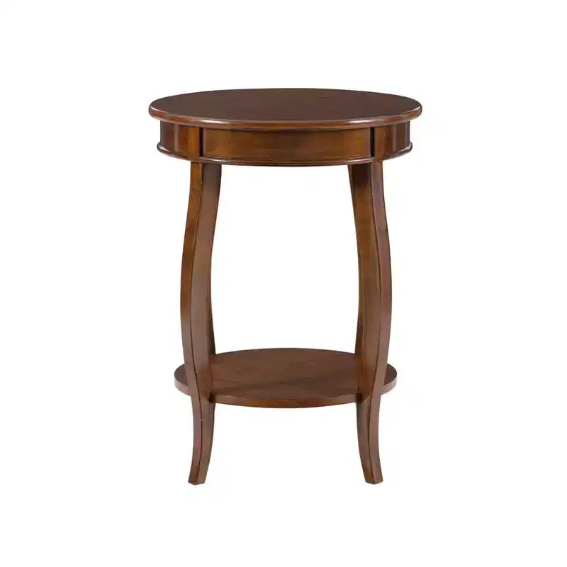 Table d'appoint ronde avec étagère