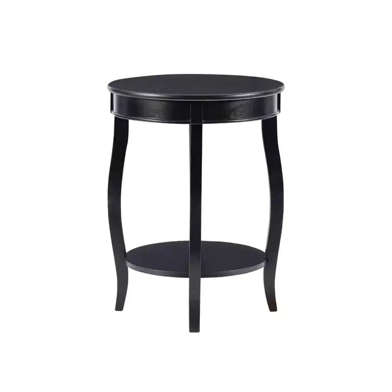 Table d'appoint ronde avec étagère
