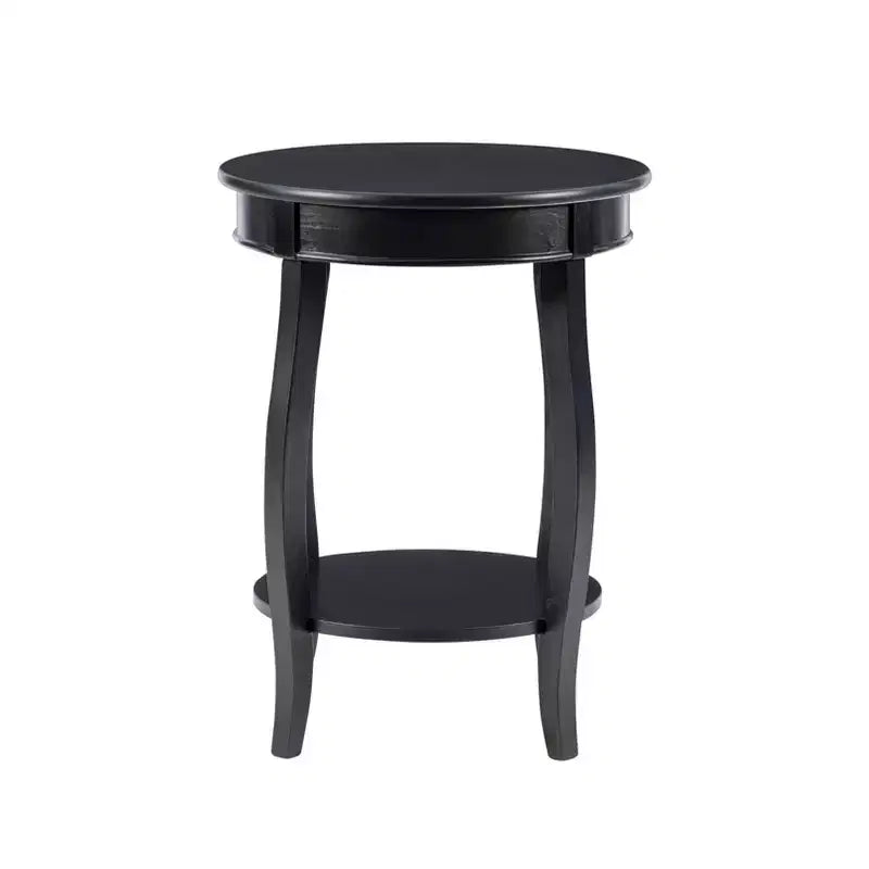 Table d'appoint ronde avec étagère