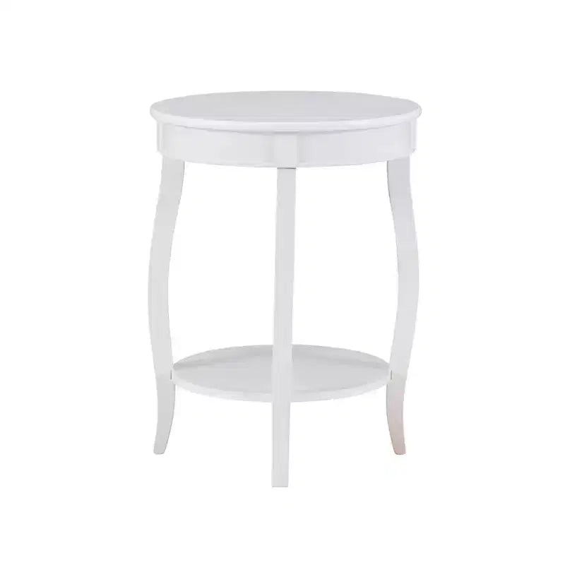 Table d'appoint ronde avec étagère