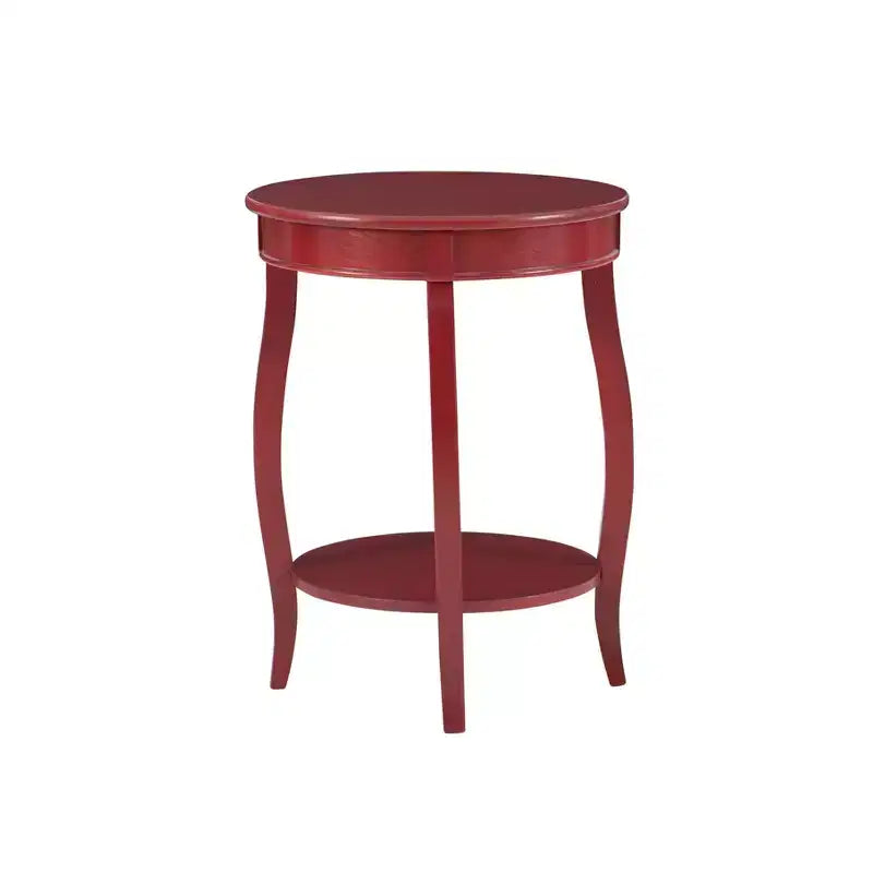 Table d'appoint ronde avec étagère