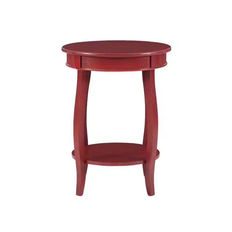 Table d'appoint ronde avec étagère