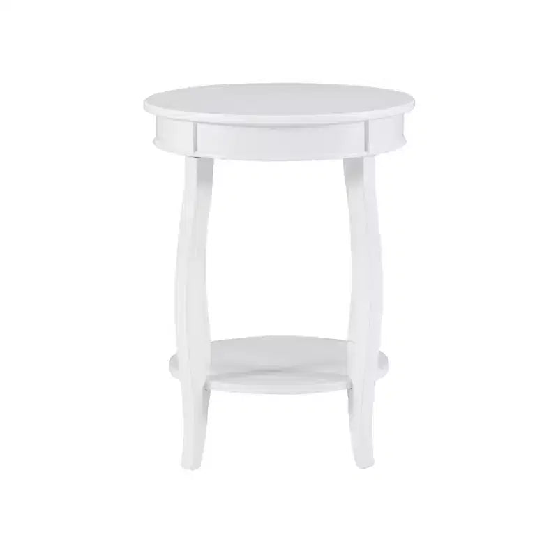 Table d'appoint ronde avec étagère