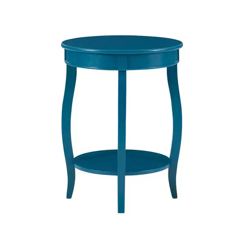 Table d'appoint ronde avec étagère
