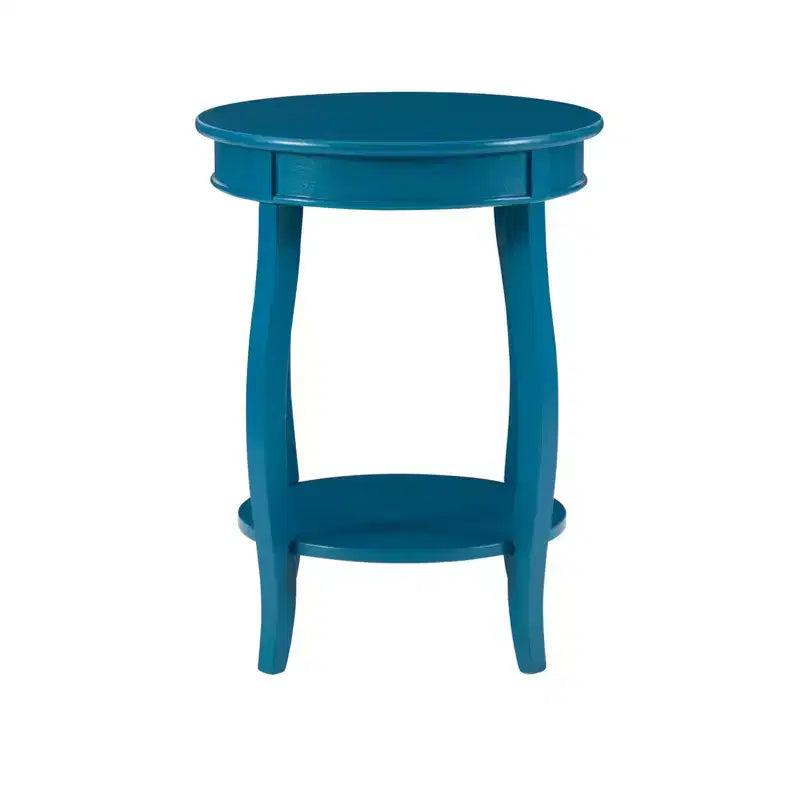 Table d'appoint ronde avec étagère