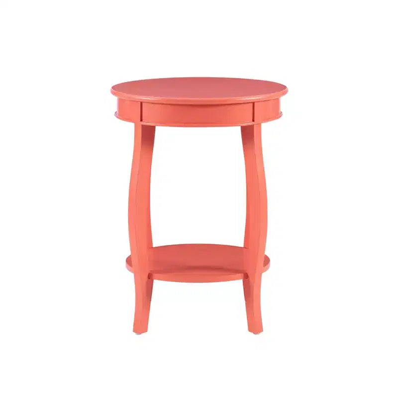 Table d'appoint ronde avec étagère