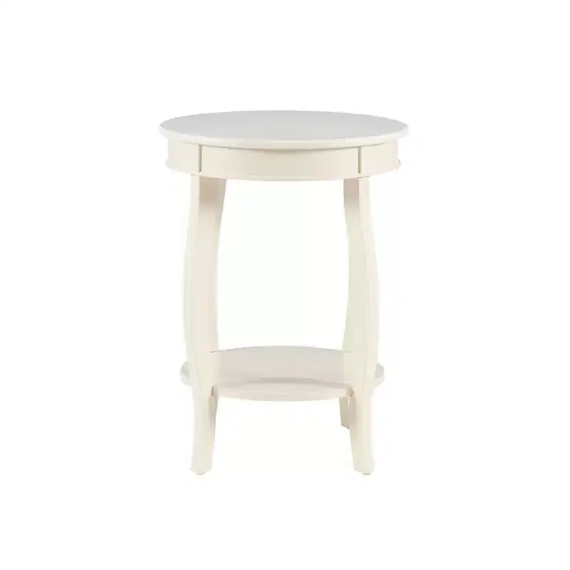 Table d'appoint ronde avec étagère