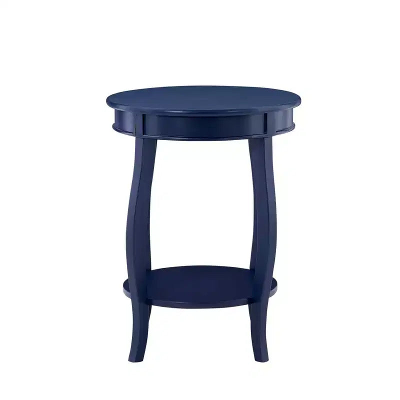 Table d'appoint ronde avec étagère