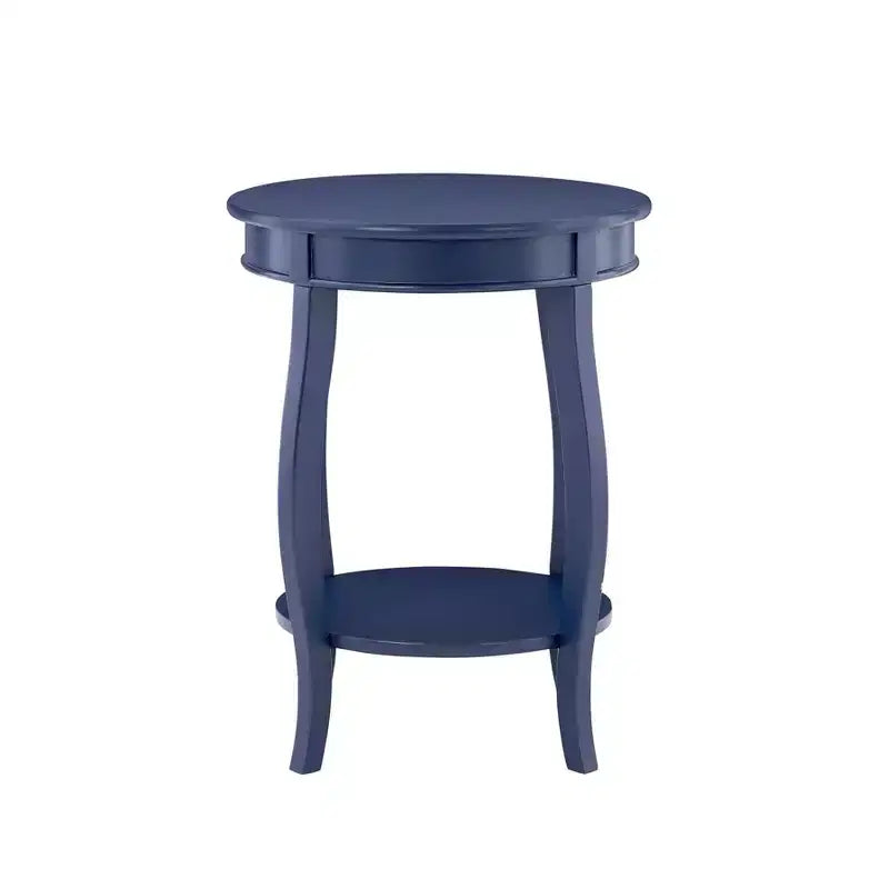 Table d'appoint ronde avec étagère