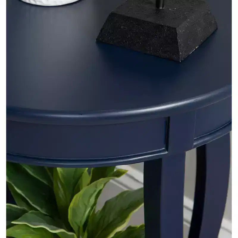 Table d'appoint ronde avec étagère