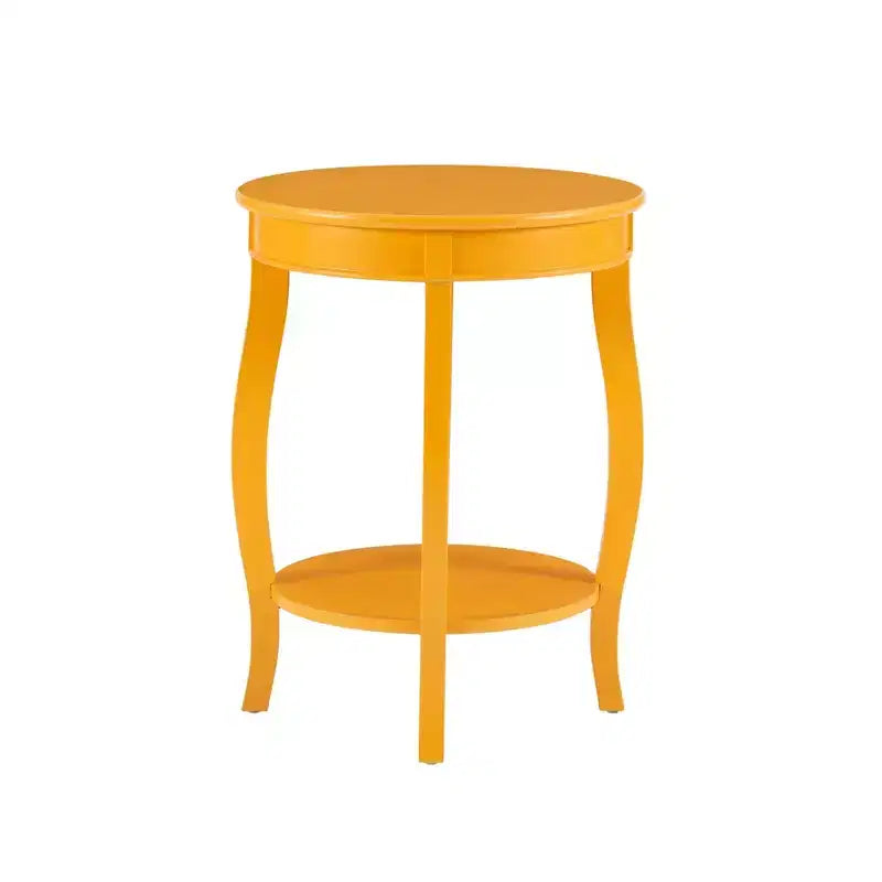 Table d'appoint ronde avec étagère