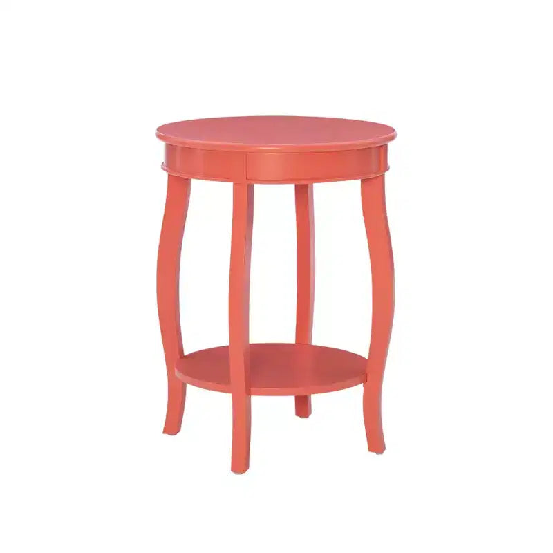 Table d'appoint ronde avec étagère