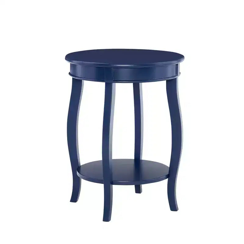 Table d'appoint ronde avec étagère