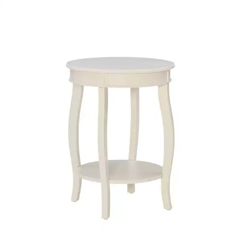 Table d'appoint ronde avec étagère