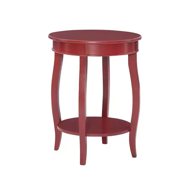 Table d'appoint ronde avec étagère