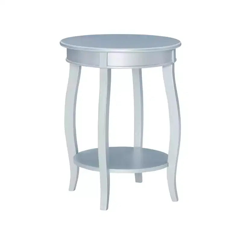 Table d'appoint ronde avec étagère
