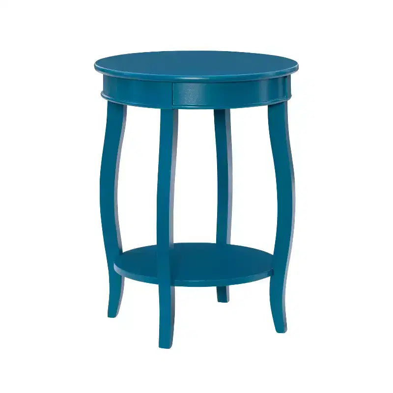 Table d'appoint ronde avec étagère