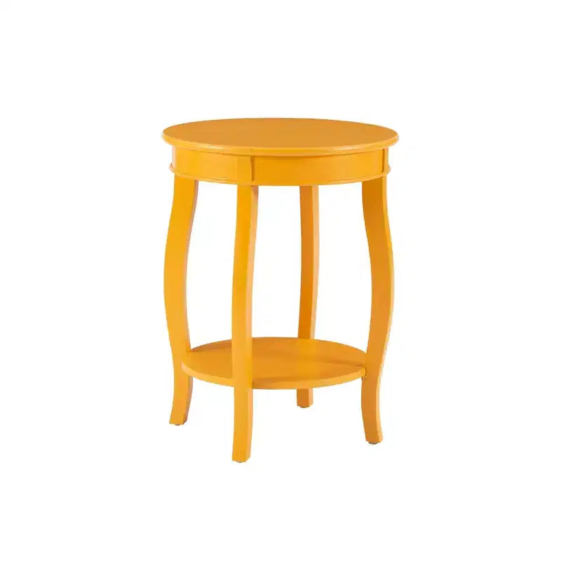 Table d'appoint ronde avec étagère