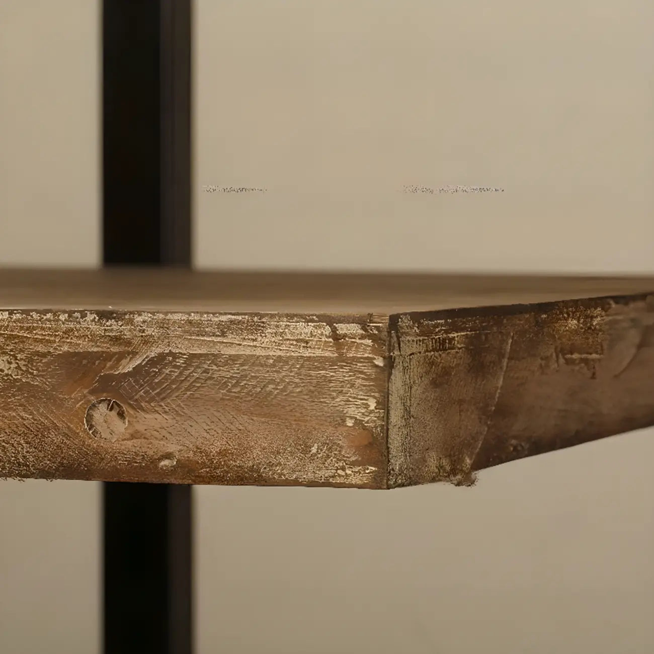 Étagère murale industrielle en bois et métal à 4 niveaux
