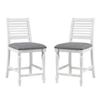 Set of 2 Cambrien Farmhouse Counter Height Barstools with Upholstered Seats - HOMES: Inside + Out