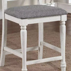 Ensemble de 2 tabourets de bar hauteur comptoir style fermette avec sièges rembourrés