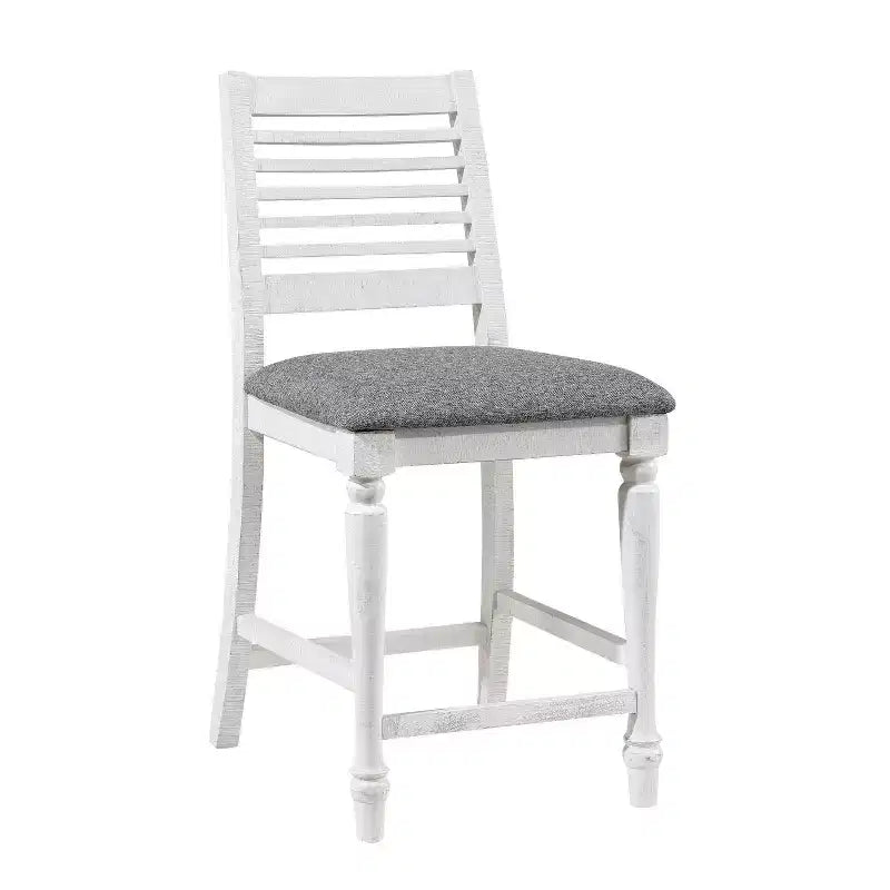 Ensemble de 2 tabourets de bar hauteur comptoir style fermette avec sièges rembourrés