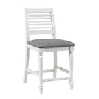 Ensemble de 2 tabourets de bar hauteur comptoir style fermette avec sièges rembourrés