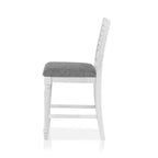 Ensemble de 2 tabourets de bar hauteur comptoir style fermette avec sièges rembourrés