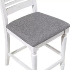 Ensemble de 2 tabourets de bar hauteur comptoir style fermette avec sièges rembourrés
