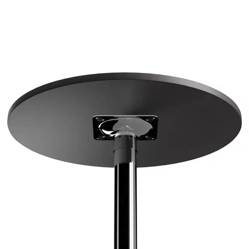 Table de pub ronde de 60 cm de hauteur bar avec pieds en métal chromé noir