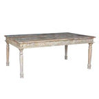83" Driftwood Recycled Carved Dining Table Brown - Timbergirl