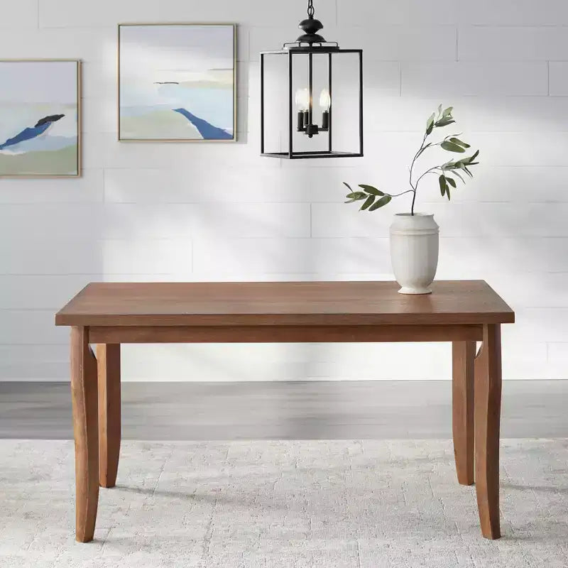 Table à manger rectangulaire en bois flotté marron