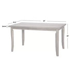 Table à manger rectangulaire en bois flotté marron
