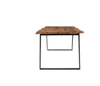 Table à manger en bois massif Live Edge 203 cm marron